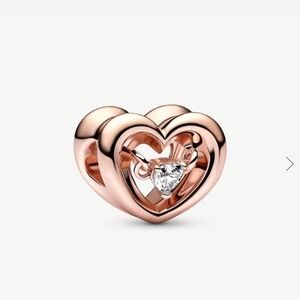 Pandora Radiant Heart & Floating Stone Charm